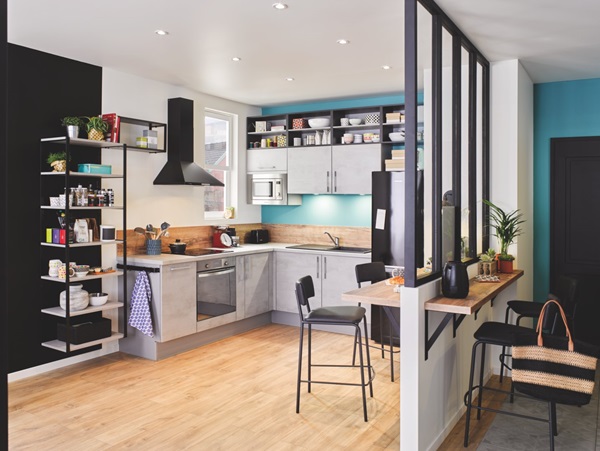 Cuisine équipée Véga + Béton Clair