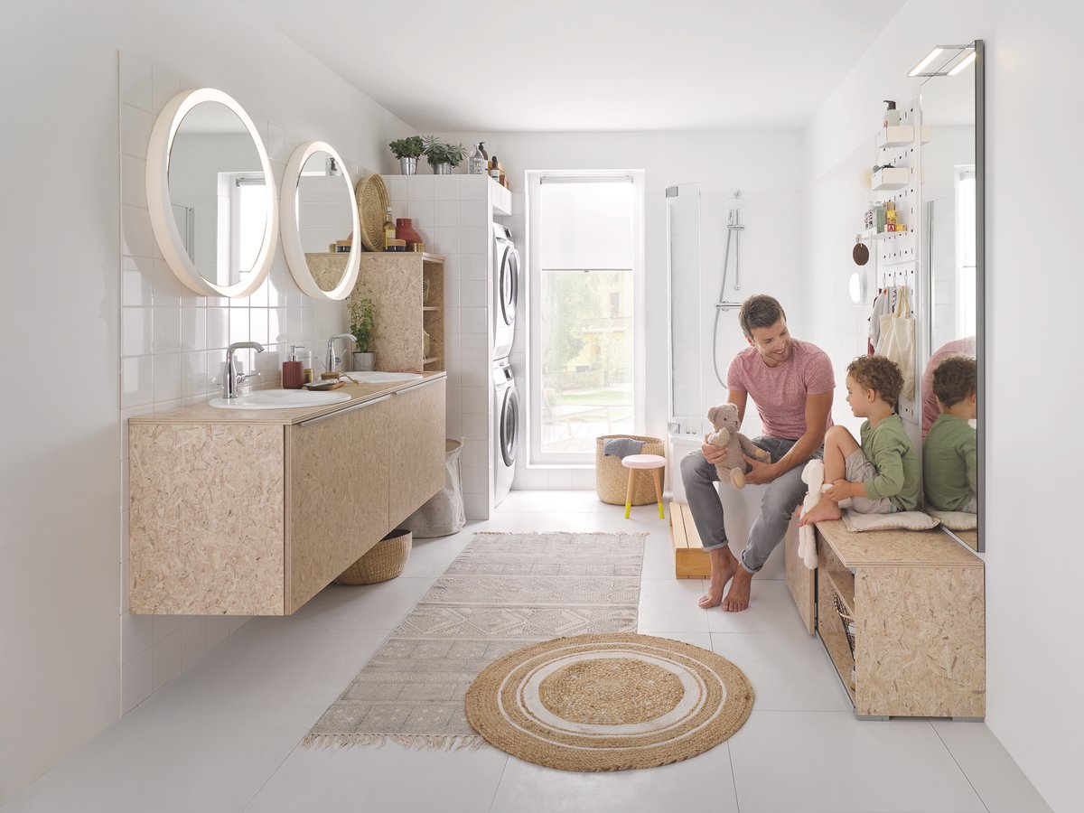 Banc de salle de bain décor scandinave