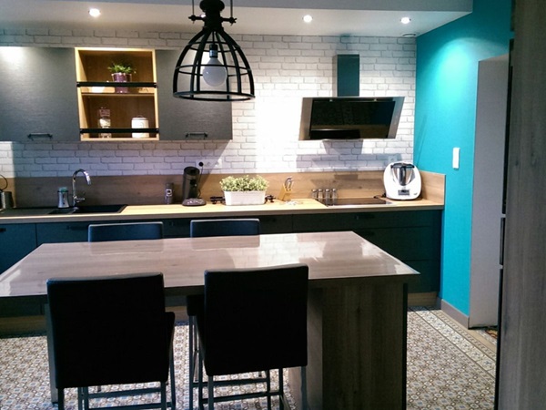 Cuisine équipée sur mesure Label Métal brossé