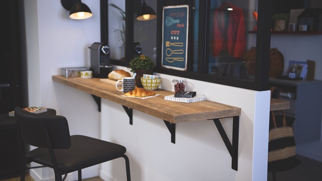 Bar cuisine béton industriel