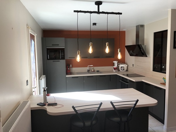 Cuisine équipée sur mesure Label Métal Brossé