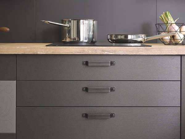 label métal brossé coin cuisson