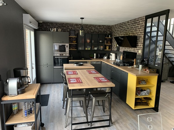 Cuisine équipée sur mesure Label Métal Brossé