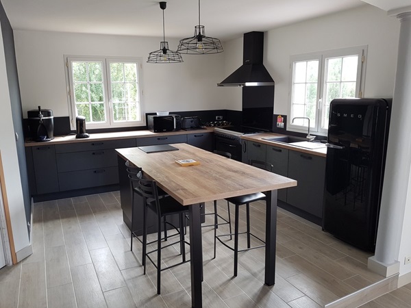 Cuisine équipée sur mesure Label Métal Brossé