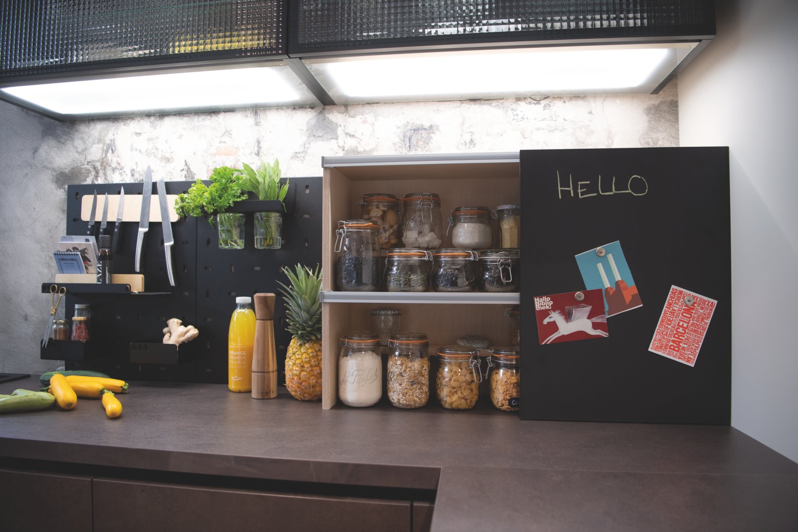 meuble à vrac bocaux