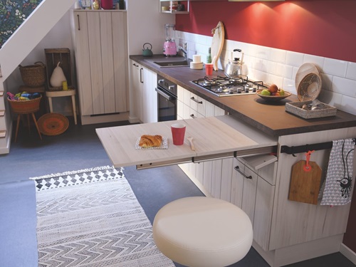 Table extractible du plan de travail