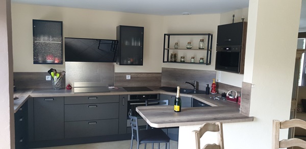 Cuisine équipée sur mesure Label Métal Brossé