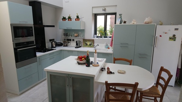 Cuisine équipée sur mesure Color Laqué Misty Blue