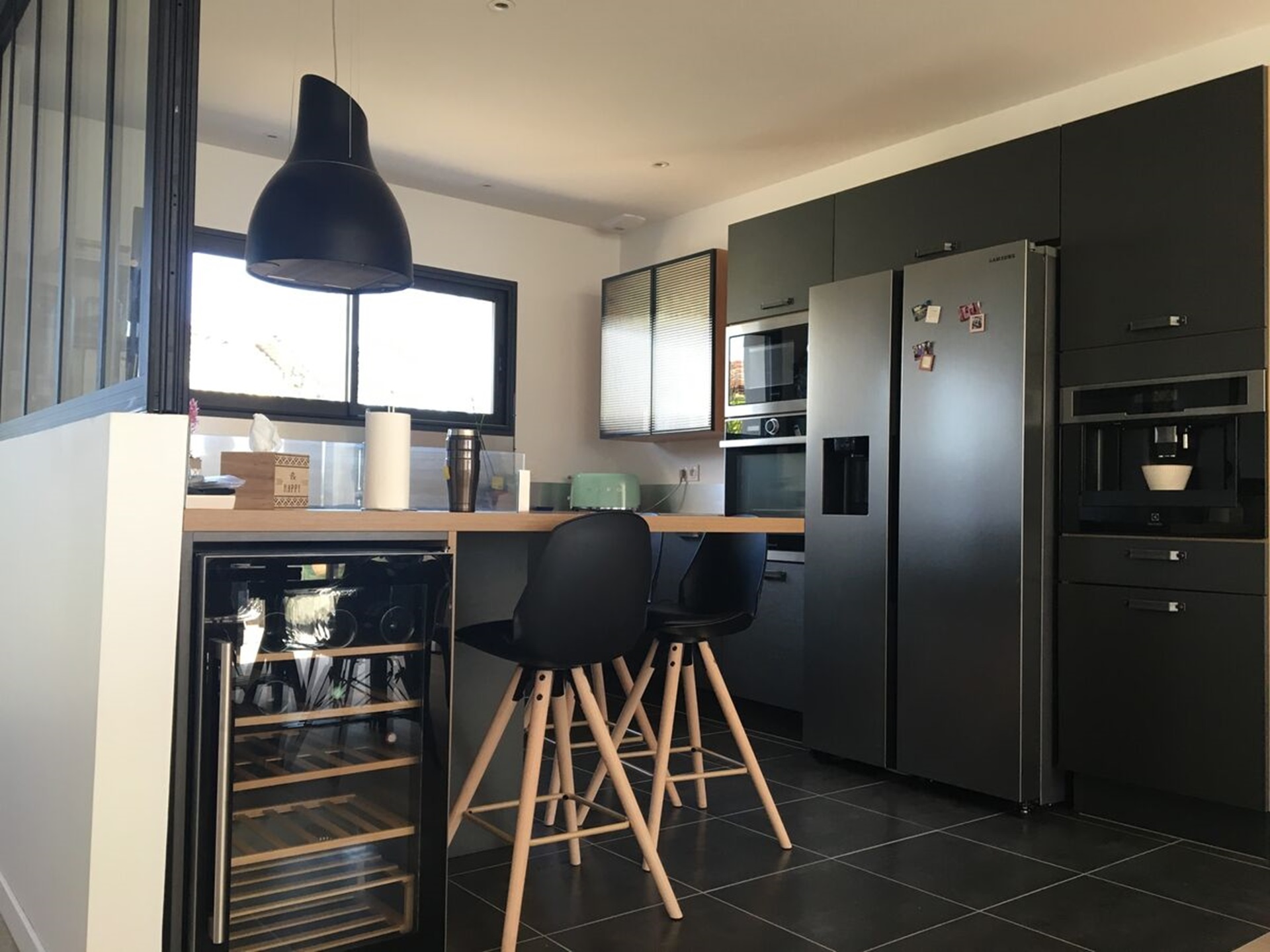 Cuisine avant-après sur mesure Label Métal Brossé