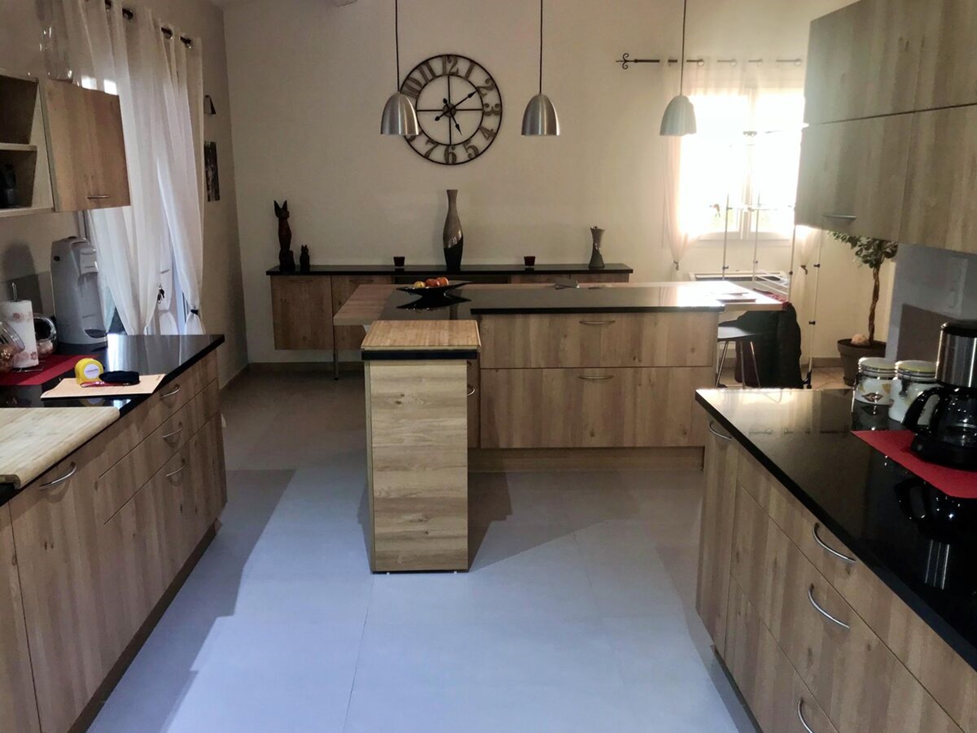 Cuisine avant-après sur mesure Trend Chêne Honey