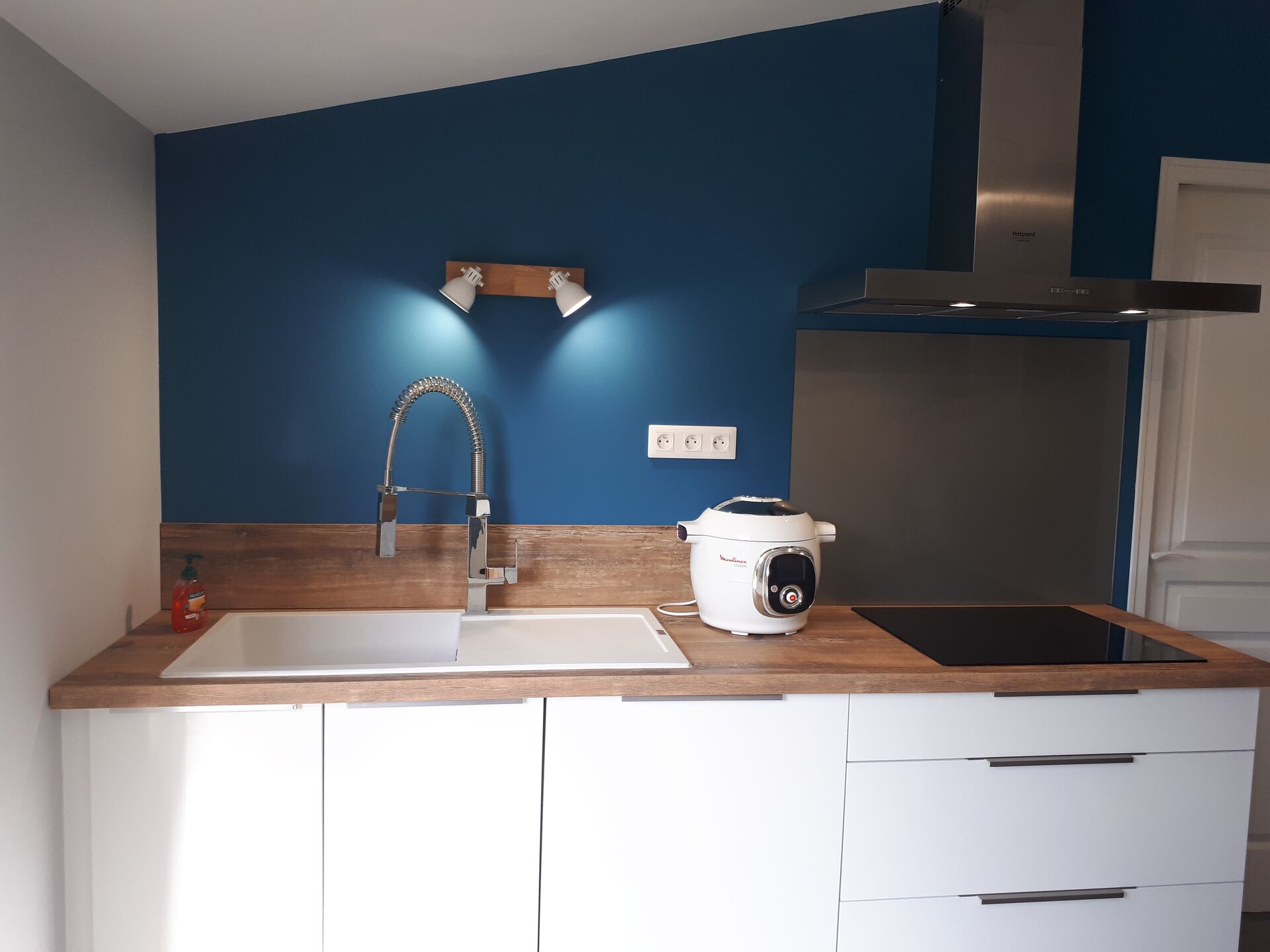 Cuisine avant-après sur mesure Light Blanc Brillant