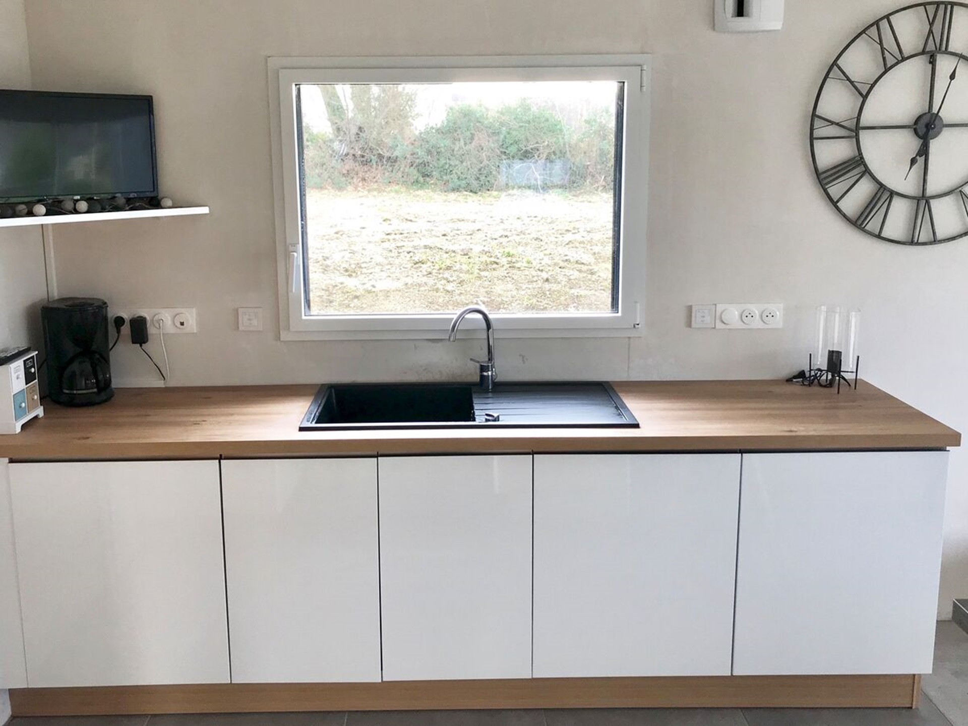 Cuisine avant-après sur mesure Light Blanc Brillant