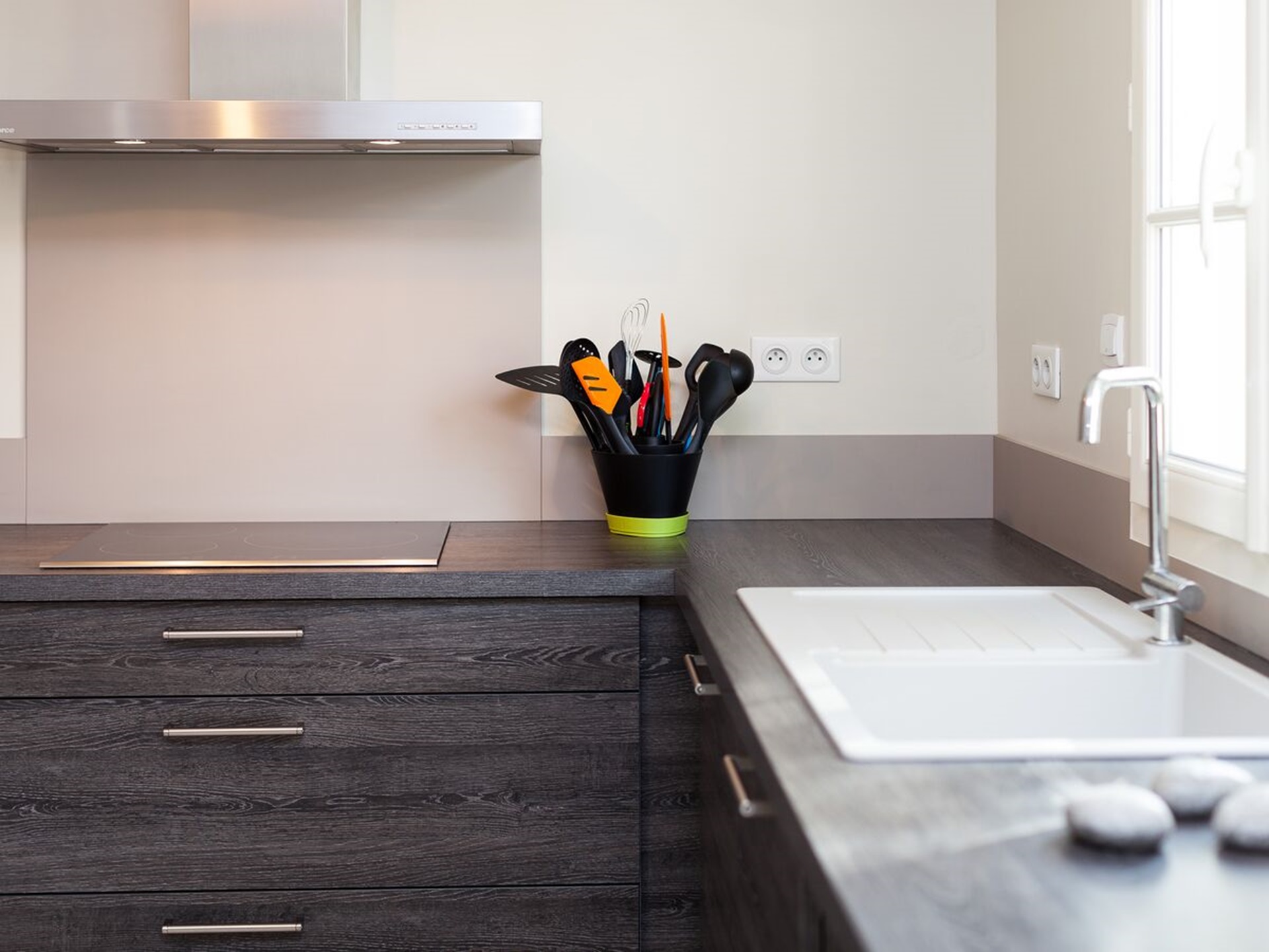 Cuisine avant-après sur mesure Light Blanc brillant