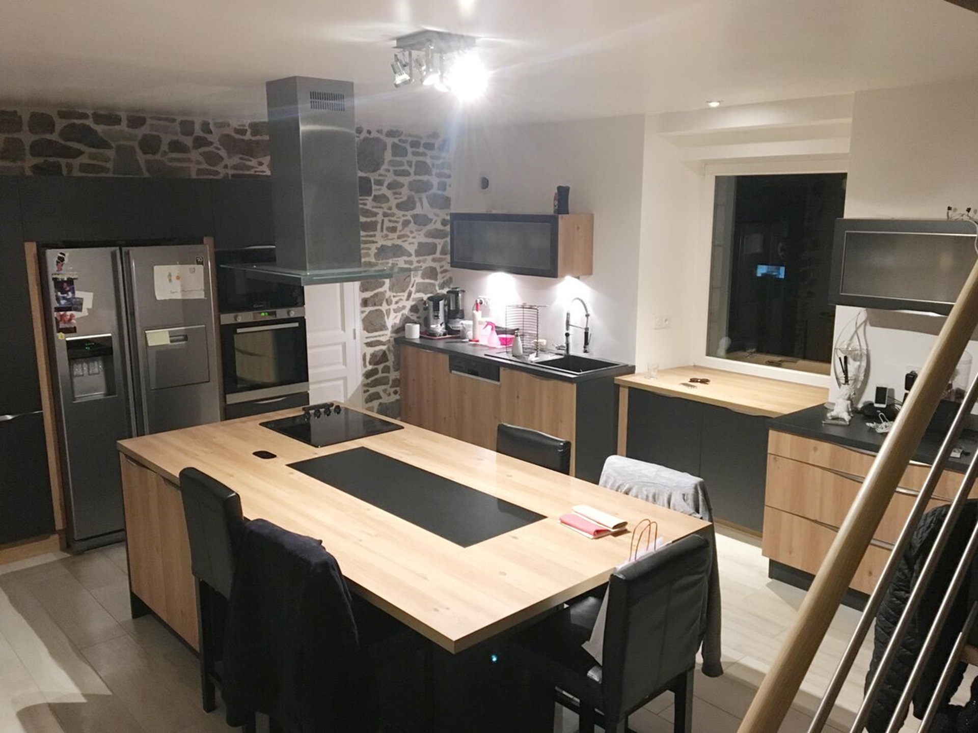 Cuisine équipée sur mesure Trend Chêne Honey et Ombre Soft