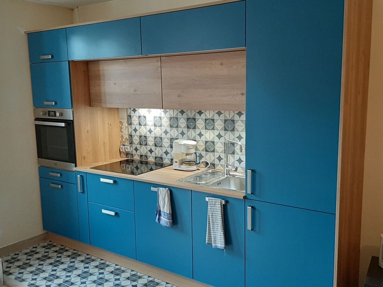 Cuisine équipée sur mesure Color Laqué River Blue