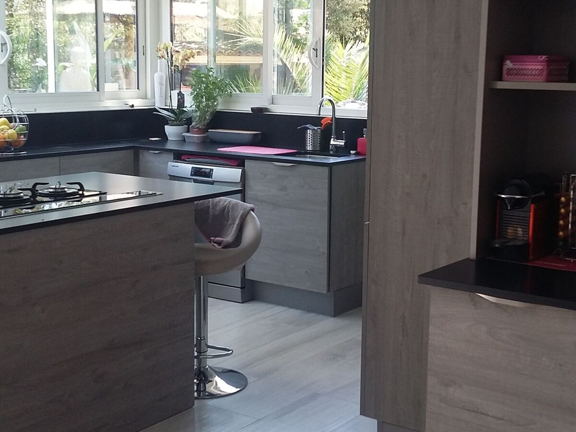 Rénovation cuisine sur mesure Label Chêne Sable Synchrone