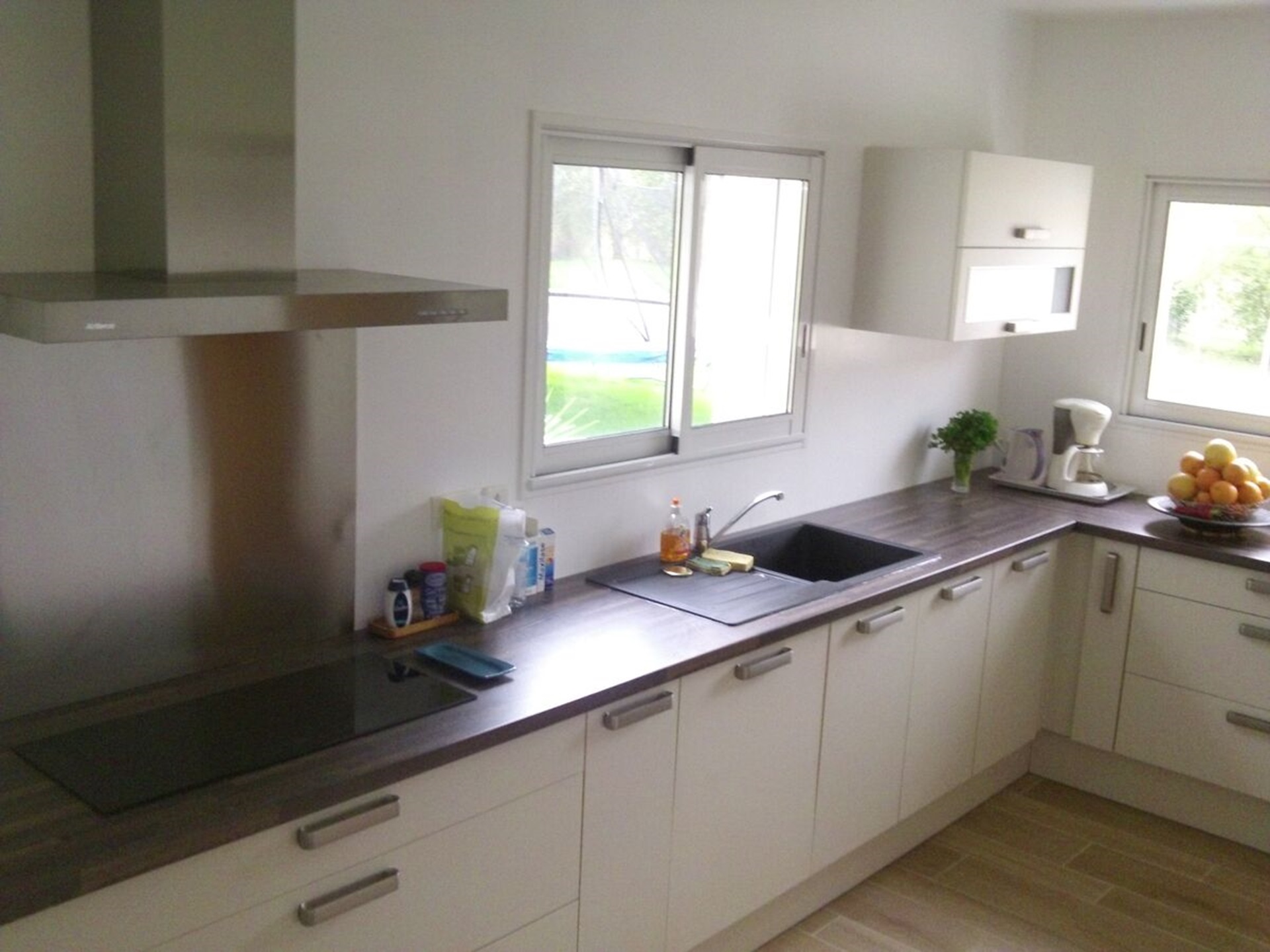 Cuisine avant-après sur mesure Trend Pannacotta mat