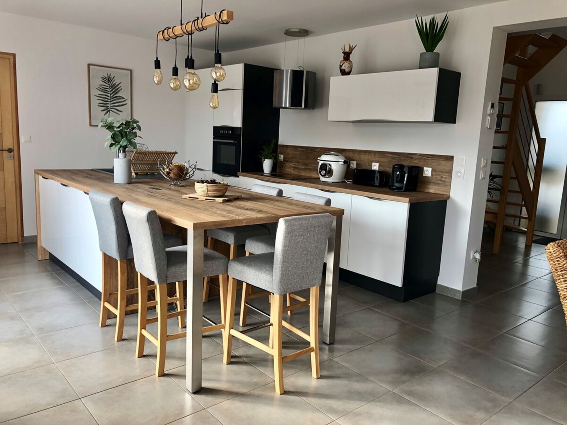 Rénovation cuisine équipée sur mesure Light Blanc Brillant