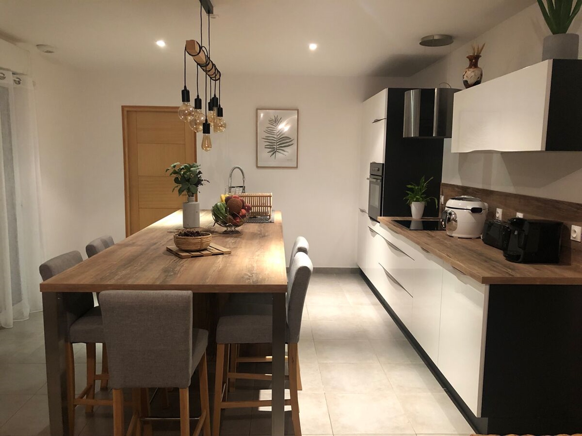 Cuisine avant-après sur mesure Light Blanc Brillant