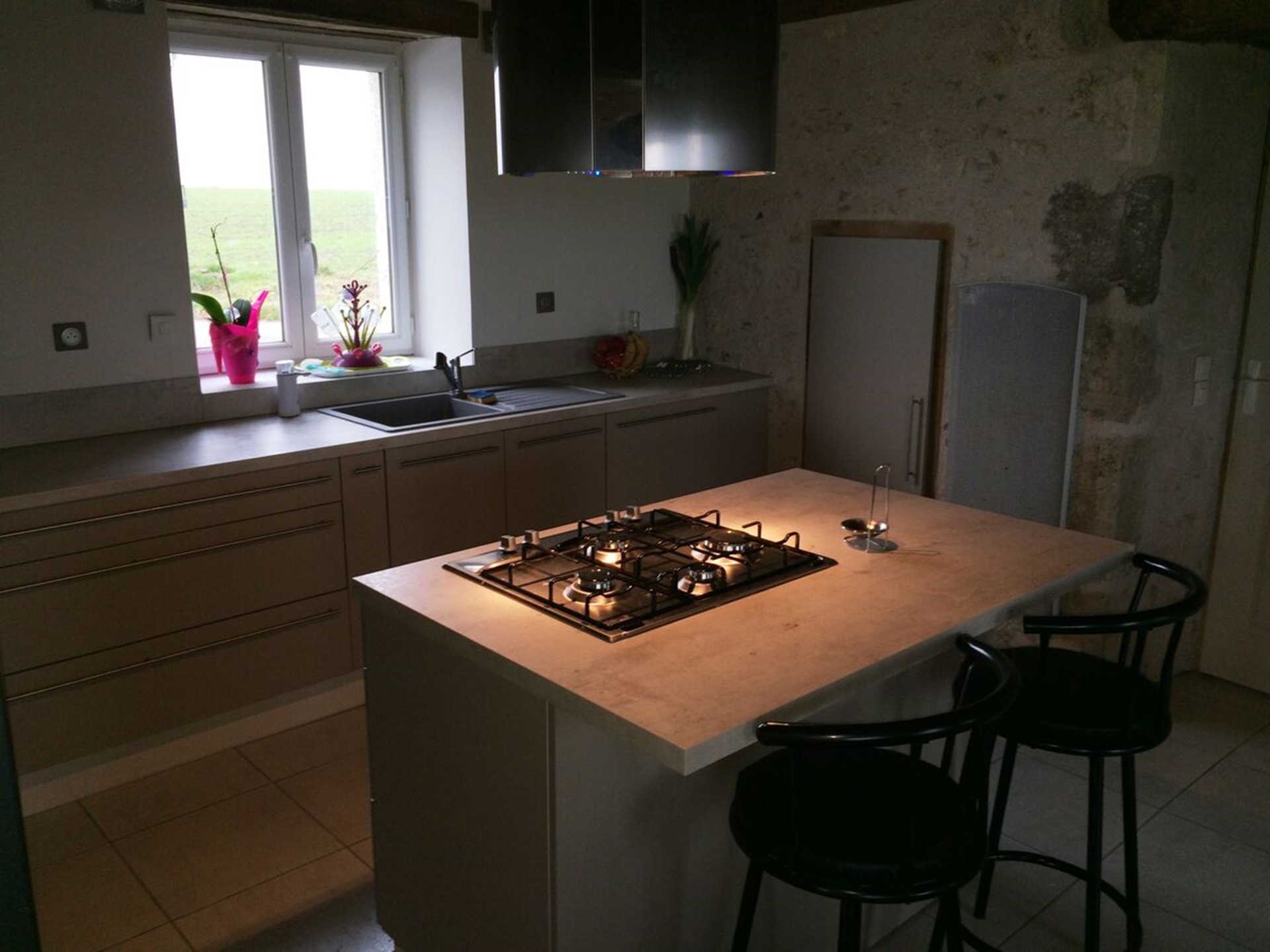 Rénovation cuisine sur mesure Vega Prem'S Taupe mat