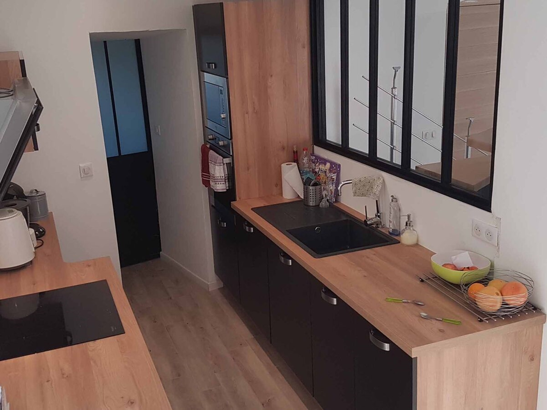 Cuisine avant-après sur mesure Velvet Noir Soft