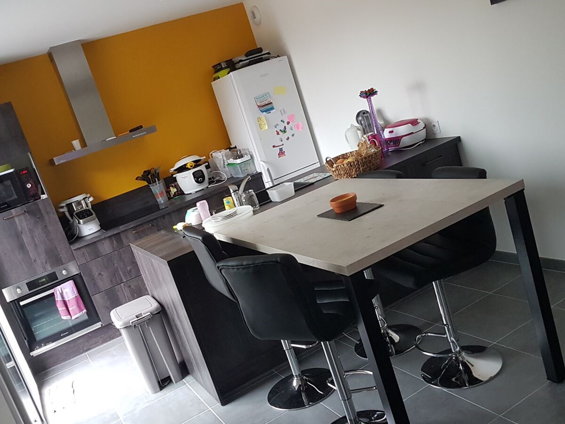 Rénovation cuisine équipée sur mesure Vega Woody Dark