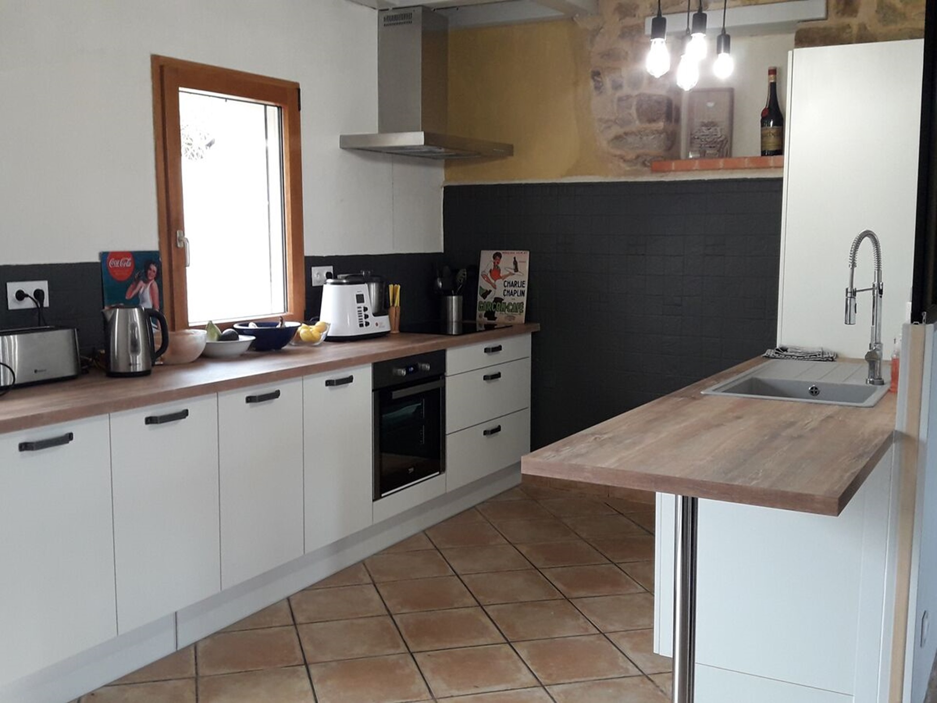 Cuisine avant-après sur mesure Vega Prem's Blanc