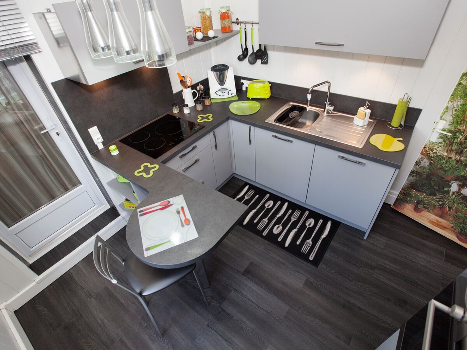 Rénovation cuisine sur mesure Trend + Gris minéral