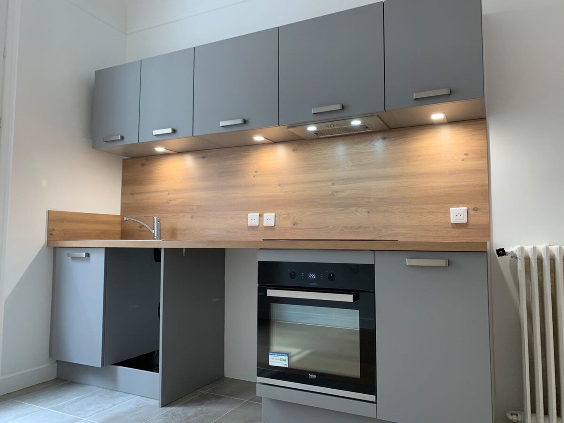 Cuisine équipée sur mesure Trend Gris Minéral