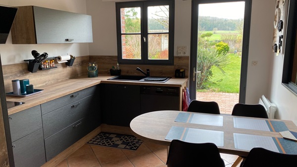 Rénovation cuisine équipée sur mesure VISTA Métal Brossé