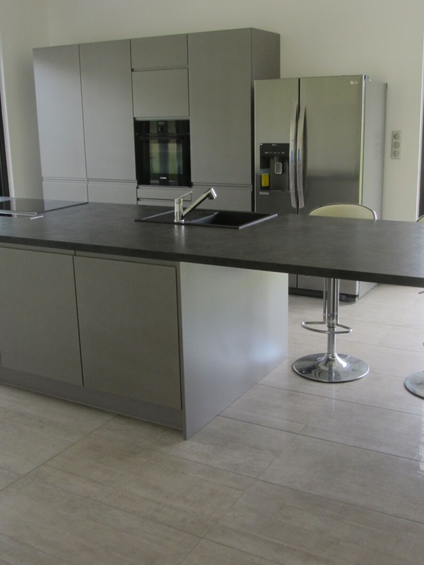 Cuisine équipée sur mesure Pure Laque Laqué Taupe Mat