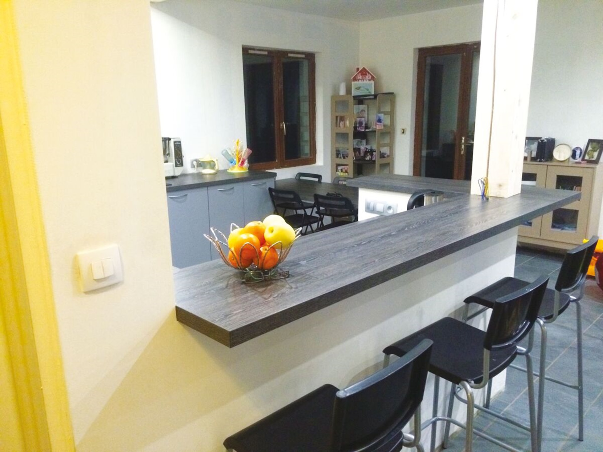 Rénovation cuisine sur mesure Vega Prem'S Gris minéral