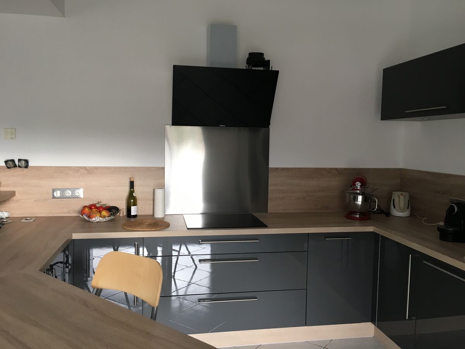 Cuisine avant-après sur mesure Trend + Quartz métal