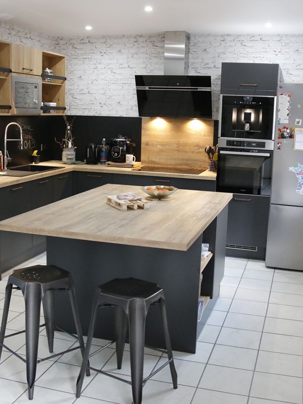 Cuisine équipée sur mesure Vega Prem's Ombre Soft & Trend Chêne Honey