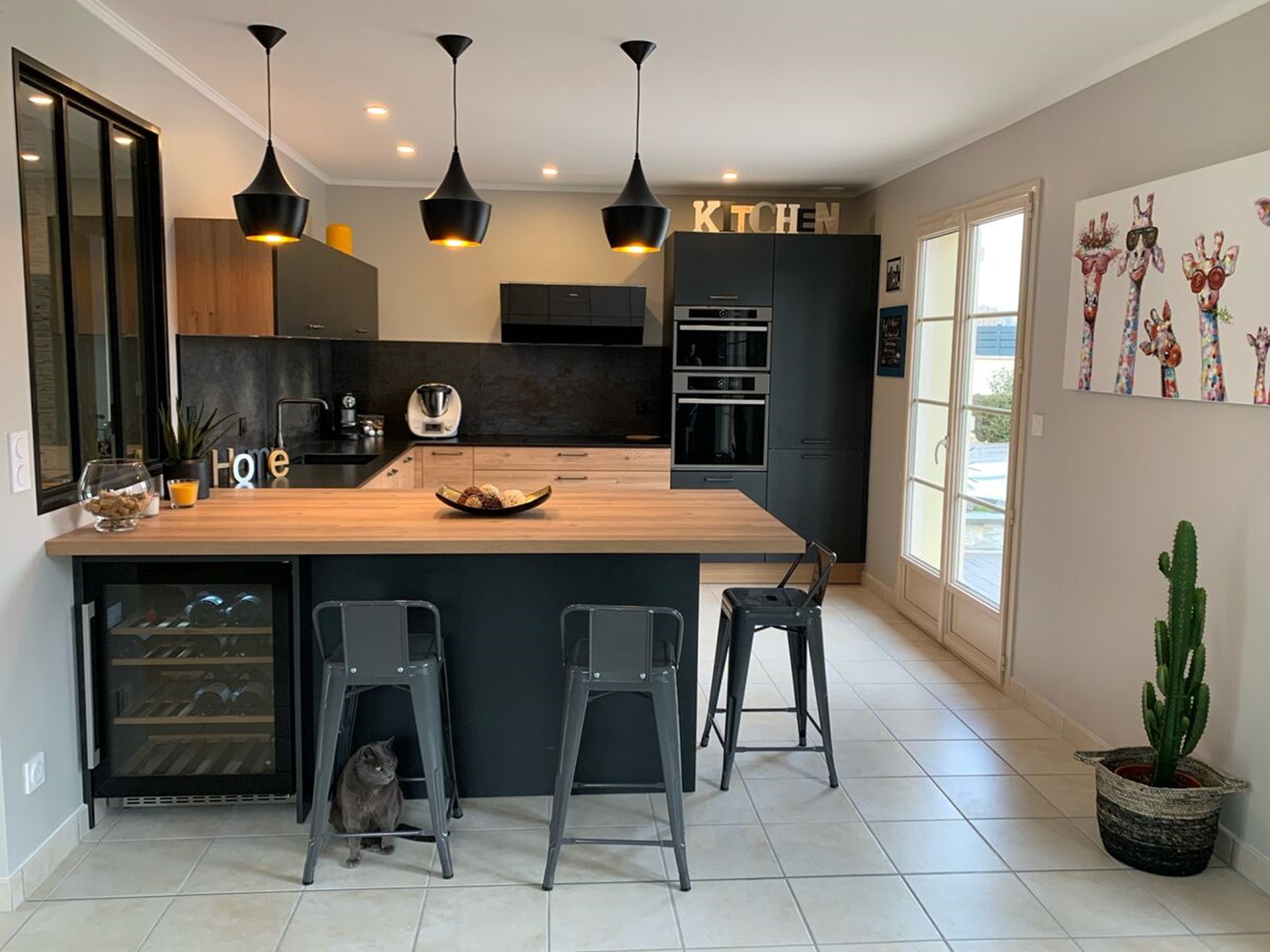 Cuisine avant-après sur mesure Trend Dark Fusion