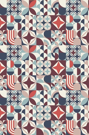 Panneau de crédence Pimp - Carreaux ciments rouge