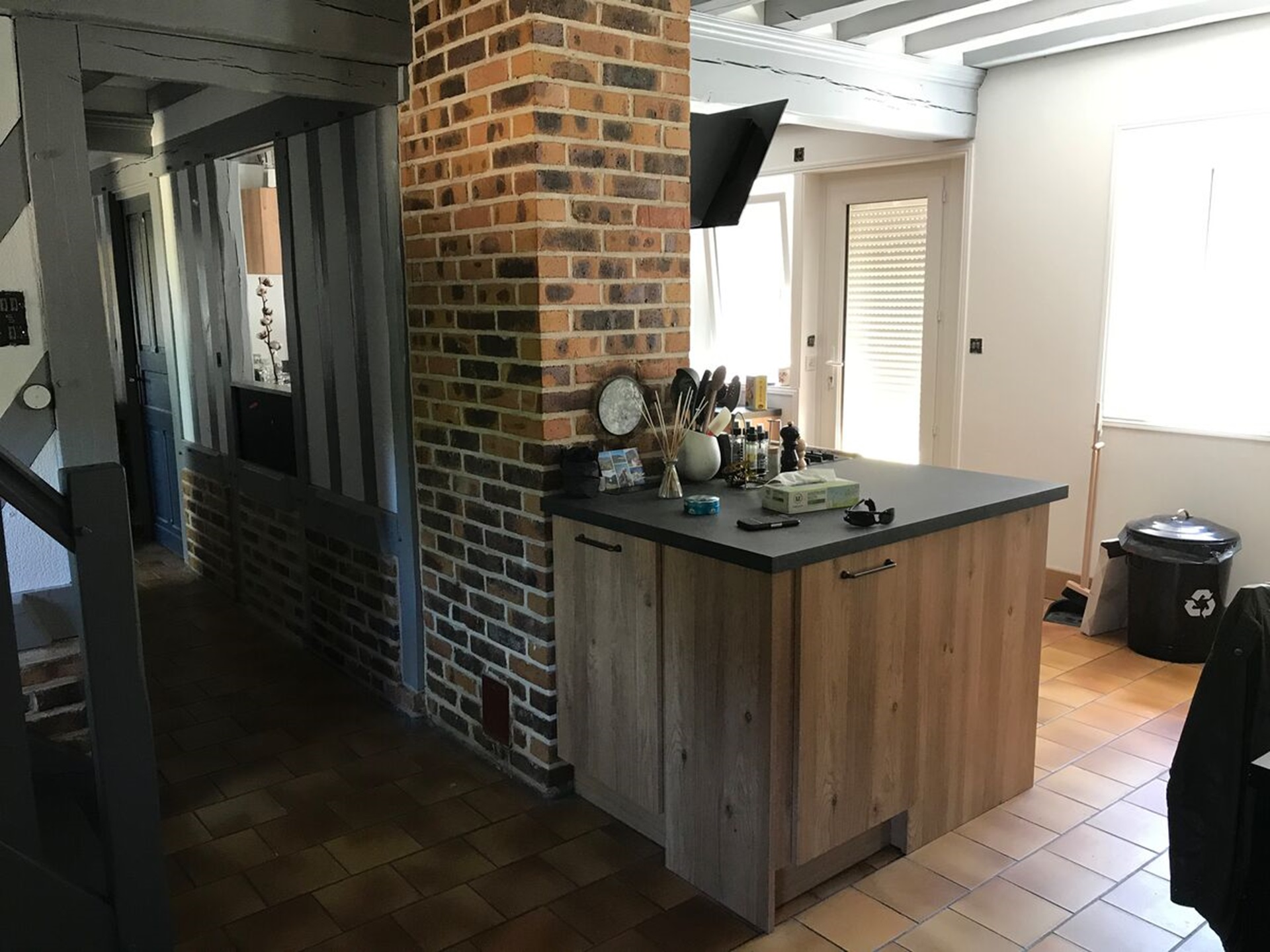 Cuisine avant-après sur mesure Trend Chêne Honey