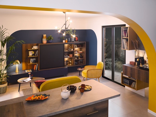 MEUBLE TV Chêne moka