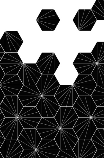 Panneau de crédence Pimp - Carreaux pétales anthracites