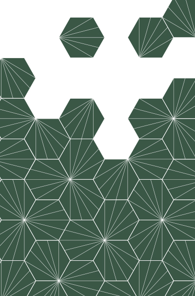 Carreaux pétales sauges